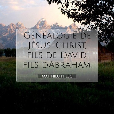 Matthieu 1:1 LSG Image du verset biblique