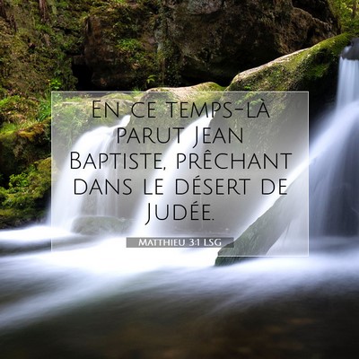 Matthieu 3:1 Verset biblique expliqué