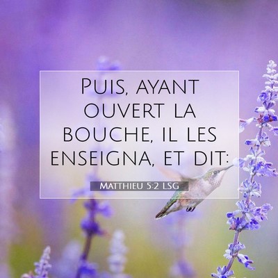 Matthieu 5:2 LSG Image du verset biblique