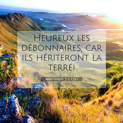 Matthieu 5:5 Verset biblique expliqué