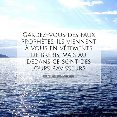 Matthieu 7:15 Verset biblique expliqué