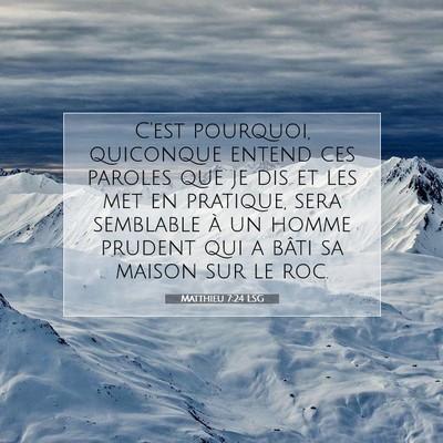 Matthieu 7:24 Verset biblique expliqué