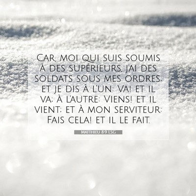 Matthieu 8:9 LSG Image du verset biblique