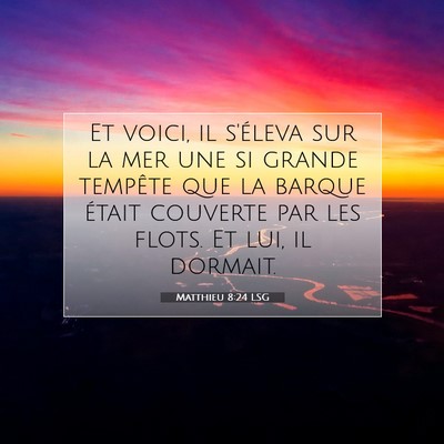 Matthieu 8:24 LSG Image du verset biblique