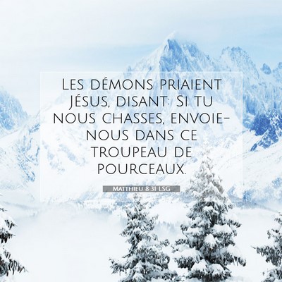 Matthieu 8:31 LSG Image du verset biblique