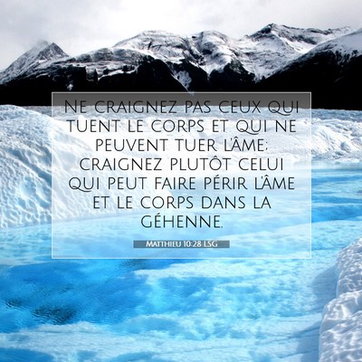 Matthieu 10:28 LSG Image du verset biblique