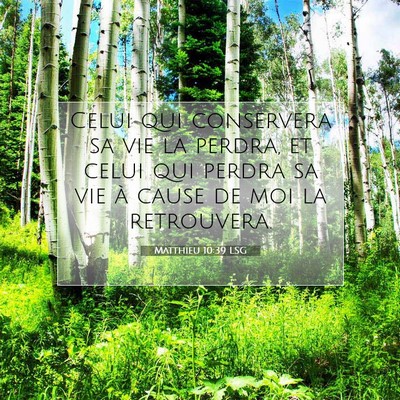 Matthieu 10:39 LSG Image du verset biblique