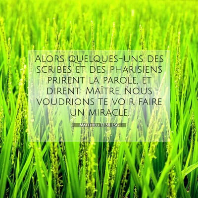 Matthieu 12:38 Verset biblique expliqué