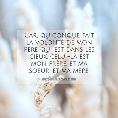 Matthieu 12:50 Verset biblique expliqué