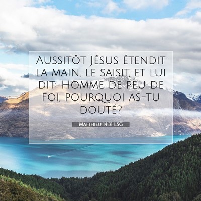 Matthieu 14:31 LSG Image du verset biblique