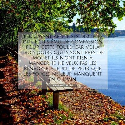 Matthieu 15:32 LSG Image du verset biblique