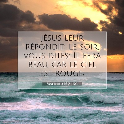 Matthieu 16:2 Verset biblique expliqué