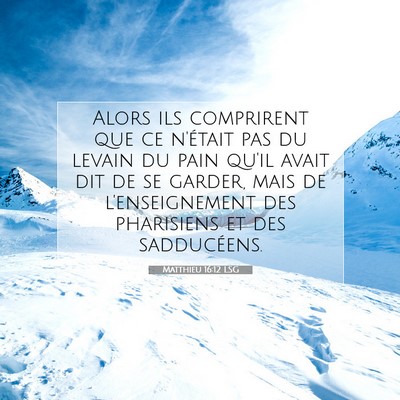 Matthieu 16:12 Verset biblique expliqué