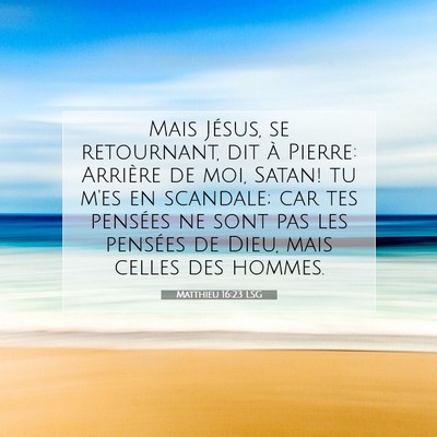 Matthieu 16:23 Verset biblique expliqué