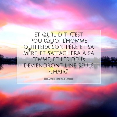 Matthieu 19:5 LSG Image du verset biblique