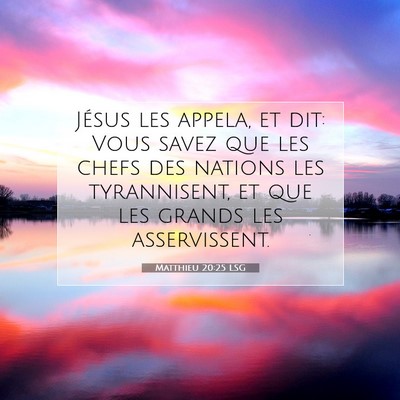 Matthieu 20:25 LSG Image du verset biblique