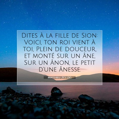 Matthieu 21:5 Verset biblique expliqué