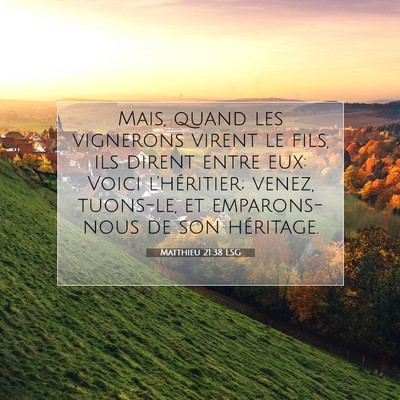 Matthieu 21:38 LSG Image du verset biblique