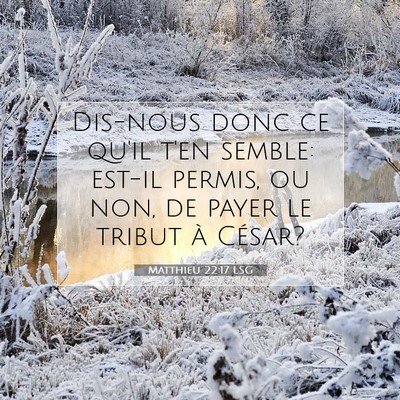 Matthieu 22:17 LSG Image du verset biblique