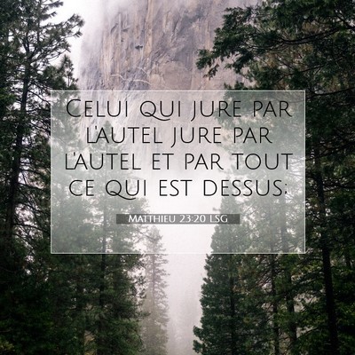 Matthieu 23:20 LSG Image du verset biblique