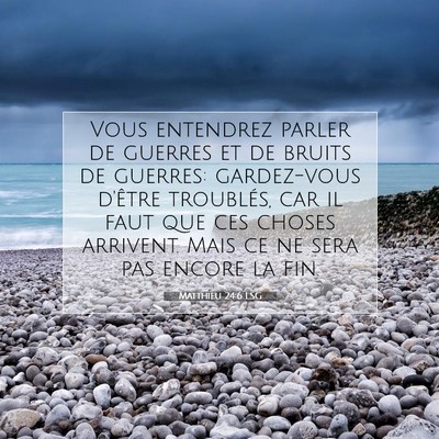 Matthieu 24:6 Verset biblique expliqué