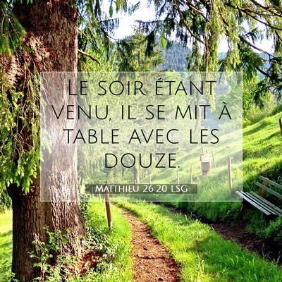 Matthieu 26:20 Verset biblique expliqué