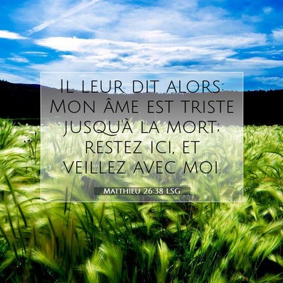 Matthieu 26:38 Verset biblique expliqué