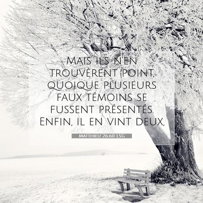 Matthieu 26:60 Verset biblique expliqué