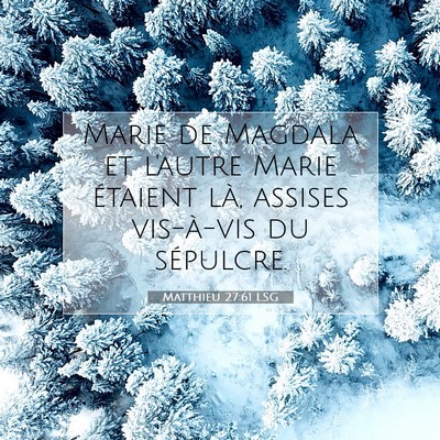 Matthieu 27:61 LSG Image du verset biblique