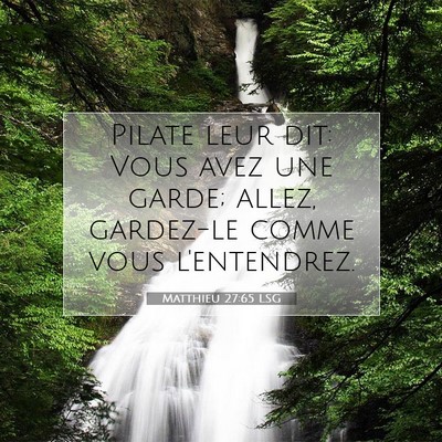 Matthieu 27:65 LSG Image du verset biblique