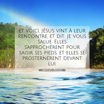 Matthieu 28:9 LSG Image du verset biblique