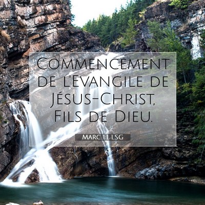 Marc 1:1 Verset biblique expliqué