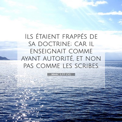 Marc 1:22 LSG Image du verset biblique