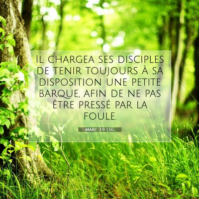 Marc 3:9 LSG Image du verset biblique