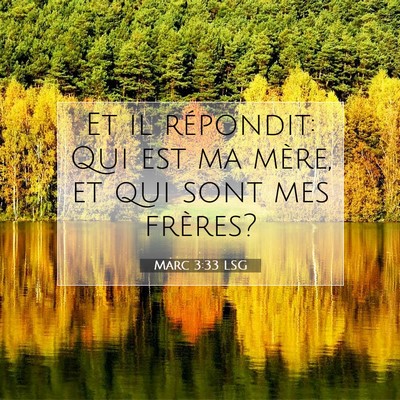 Marc 3:33 LSG Image du verset biblique