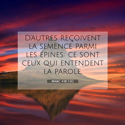 Marc 4:18 LSG Image du verset biblique