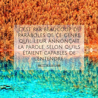 Marc 4:33 LSG Image du verset biblique