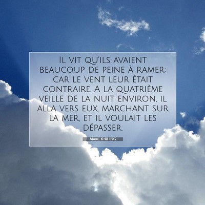 Marc 6:48 LSG Image du verset biblique