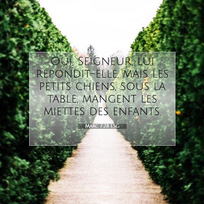 Marc 7:28 Verset biblique expliqué