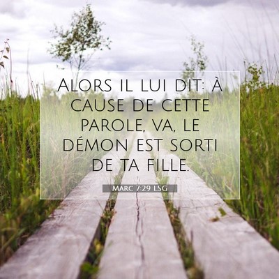 Marc 7:29 Verset biblique expliqué