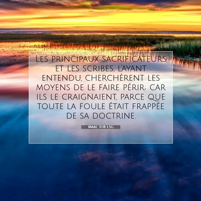 Marc 11:18 LSG Image du verset biblique