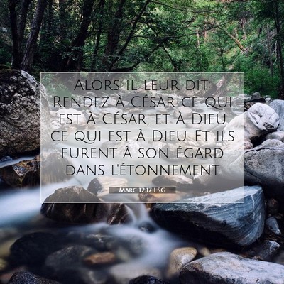 Marc 12:17 LSG Image du verset biblique