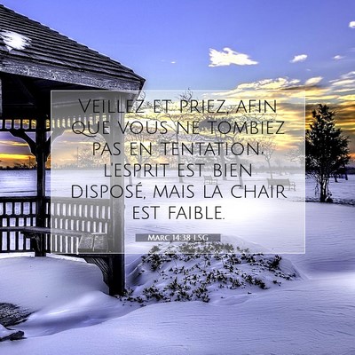 Marc 14:38 LSG Image du verset biblique