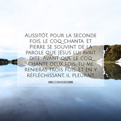 Marc 14:72 LSG Image du verset biblique