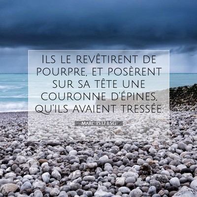 Marc 15:17 LSG Image du verset biblique