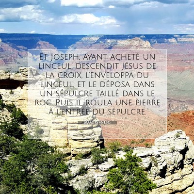 Marc 15:46 LSG Image du verset biblique