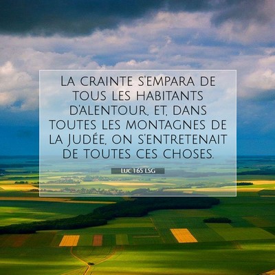 Luc 1:65 Verset biblique expliqué