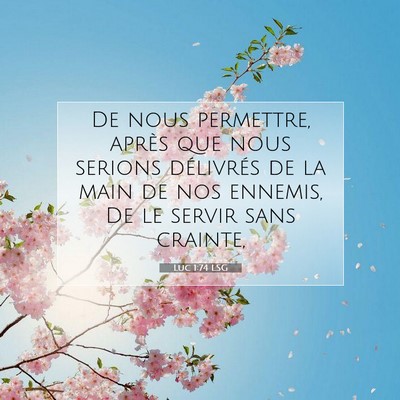 Luc 1:74 LSG Image du verset biblique