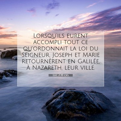 Luc 2:39 LSG Image du verset biblique