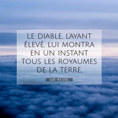 Luc 4:5 Verset biblique expliqué